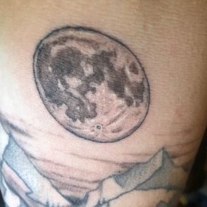 Full moon designed and performed by Gary at Vivid Tattoo San Diego, CA