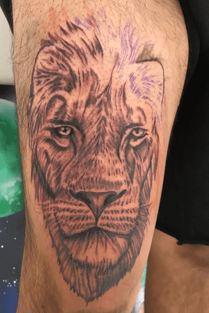 Lion tattoo, First pass on this animal portrait