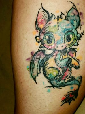 Watercolor Toothless fully healed