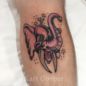 By Karl Cooper @kcoopertattoo #traditional #traditionaltattoo #oldschool #oldschooltattoo  