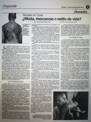 Festival de Rock Ciudad Metal 2014 y comvencion de tattoo en mi ciudad de Santa Clara, entrevista echa por el periodico Vanguardia de cuba 