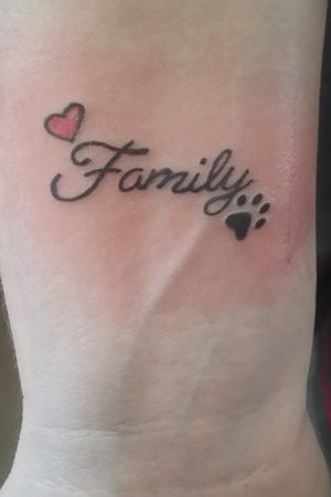 Family with great and paw 