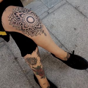 #mandala#knee#thaiornament#pvicio#nagarajatattoo