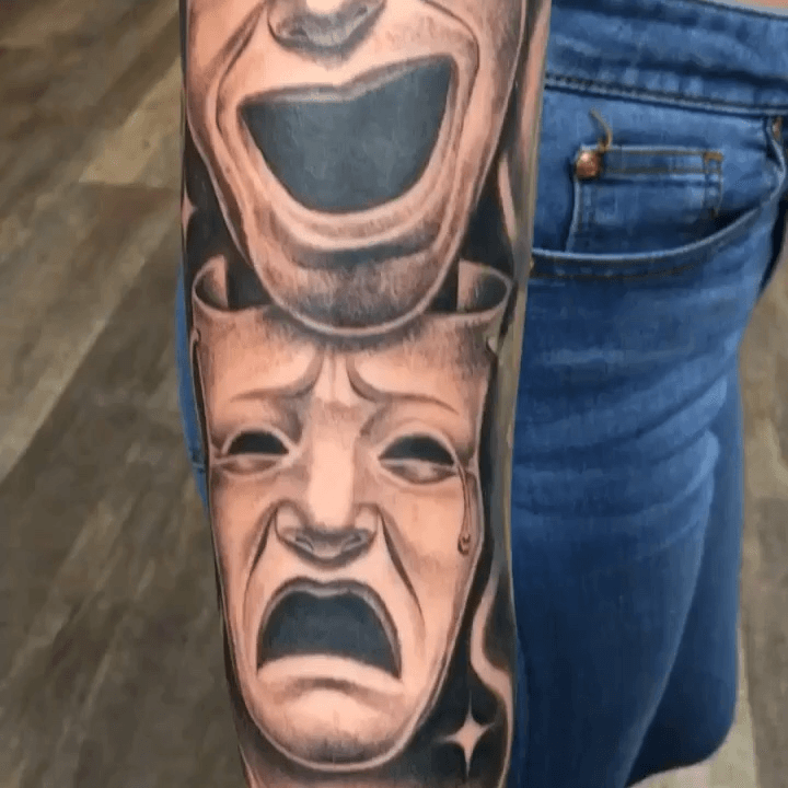 40 Laugh Now Cry Later Tattoo Designs with Meaning