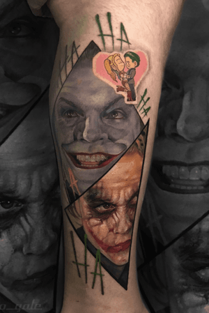 Joker, 1 session, 8 hours #realism #realistic #joker #jokertattoo #color #colortattoo #HeathLedger #nicholson #besttattoos #GalinaSimakina 