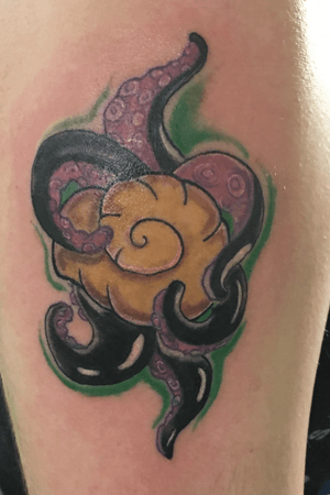 Neo traditional little mermaid Ursula tattoo