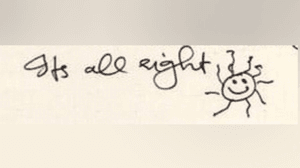 George Harrison's handwriting