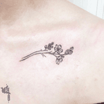 Forget-me-nots by Kirstie Trew • KTREW Tattoo • Birmingham, UK 🇬🇧 #floraltattoo #floral #forgetmenots #birminghamuk #illustratrive #delicate #tattoo 