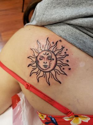 Sun and moon tattoo #tattoo #sunandmoon 