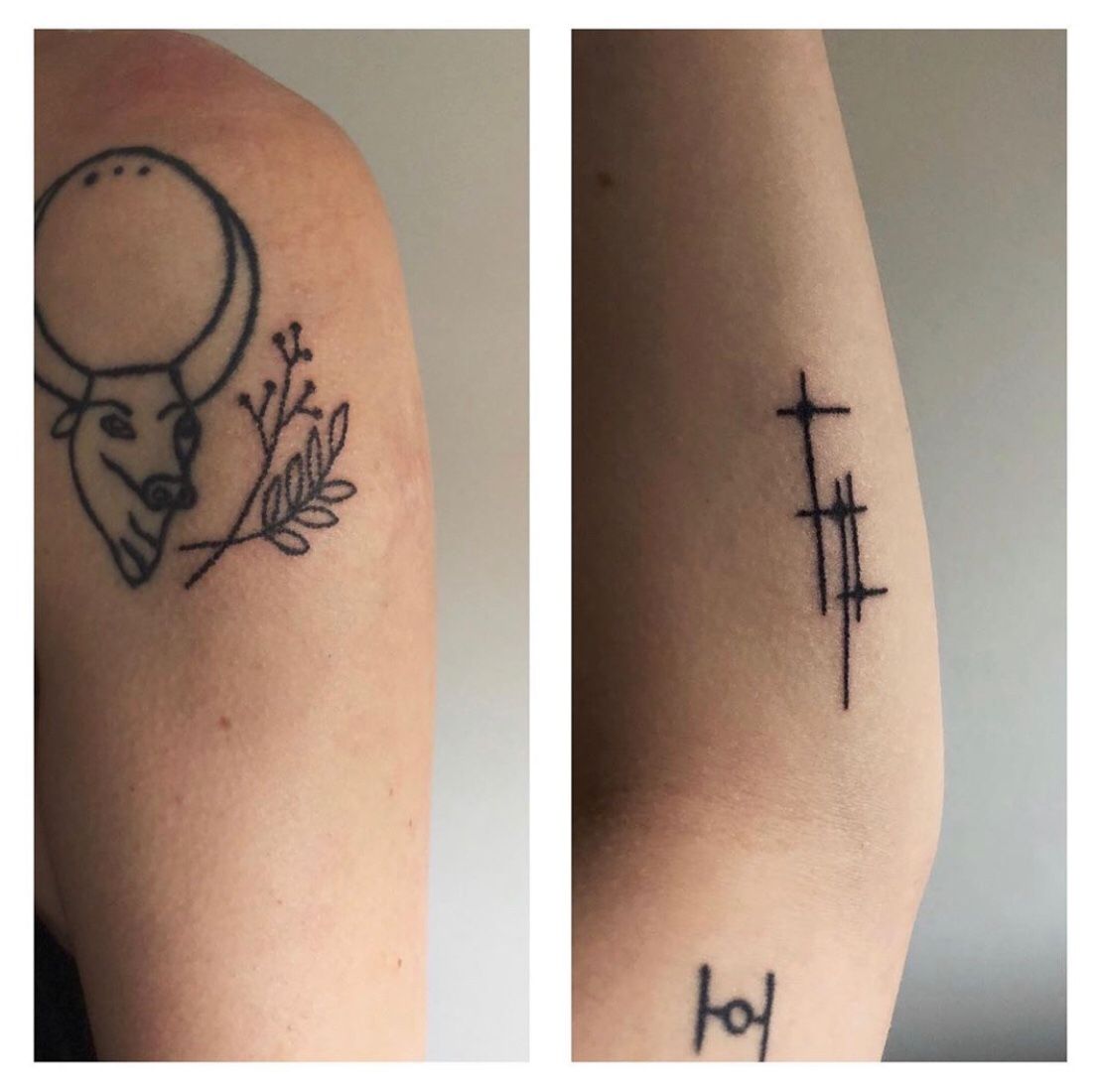 Tattoo uploaded by 🌸Lina • Small tattoos I handpoked on myself with ONE  hand for stretch and poke • Tattoodo