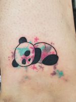 Panda, paint splatter