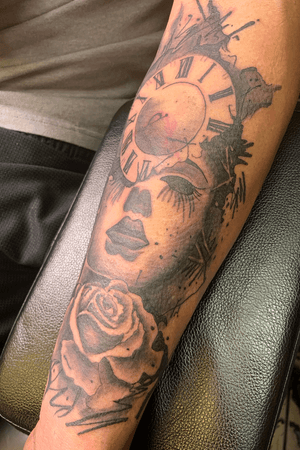 Clock rose woman quarter sleeve