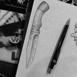 Design. #knife #knifetattoo #dotwork #darkart #darktattoo #darktattoos #horror #saintpetersburg #weapon #weapontattoo