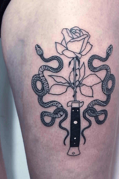 Discover more than 72 thigh snake tattoos best  thtantai2