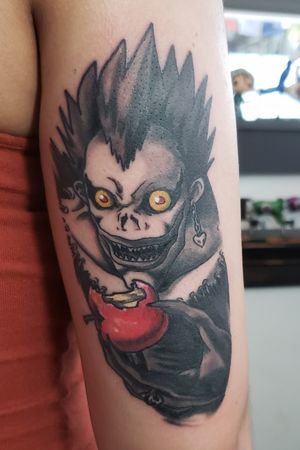 Had a blast working on #ryuk from #deathnote today, I need more #animetattoos in my life. Artist: Nic Mann Shop: Sacred Expressions @sacredexpressionsgr Made with @worldfamousink @hivecaps @fkirons @hustlebutterdeluxe @saniderm @electrumsupply @criticaltattoosupply @allegoryink @blackclaw @empireinks #sacredexpressions #tattoo #tattooed #tattoosbynicmann #ink #inked #inkedup #shapecraft #tattoosnob #tattoostudio #tattoolife #grandrapidstattooer #grandrapidstattoo #michigantattooers #blacktattoo #animetattoo #anime #shinigami