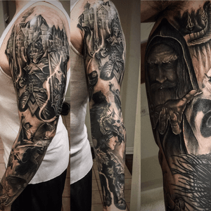 Detailed sleeve that had a Medieval feel. 