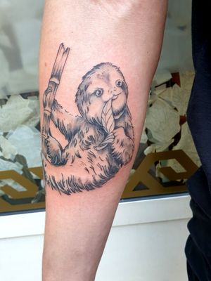 Sloth....🍃#werkentattoostudionorway #oslo #norway #norge @andre_werken_tattoo