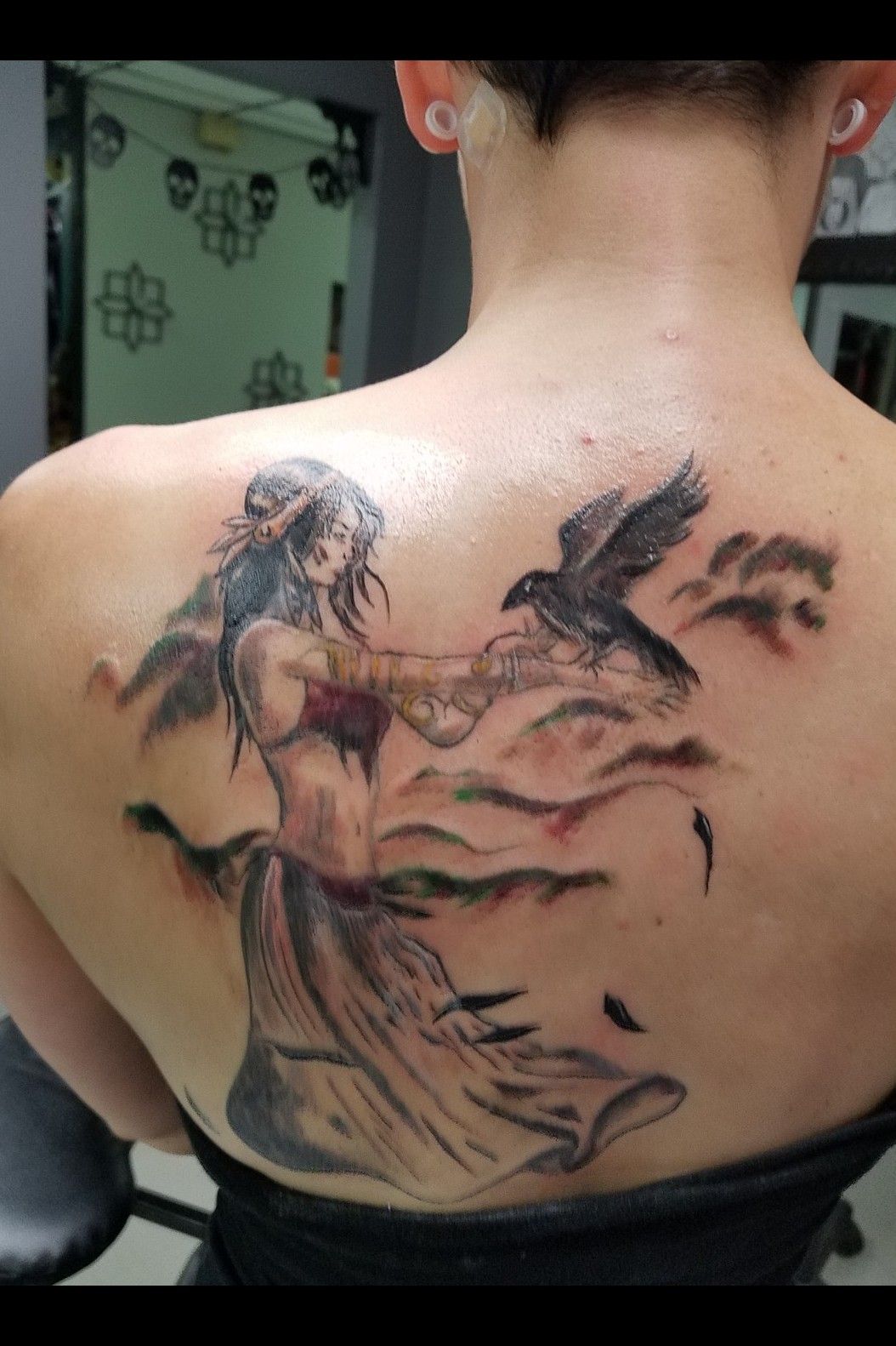 Tattoo of The Morrigan by Bridget  Bittersweet Blackbird  Facebook
