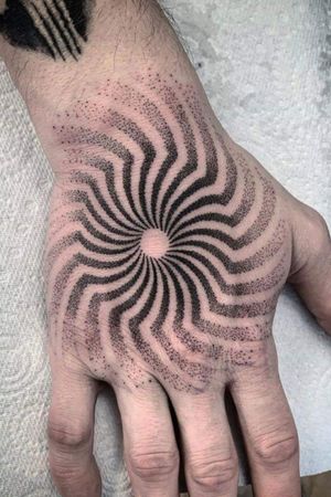#spirals #Spiral #AbstractTattoos #abstracttattoo #abstract #hand #handtattoo #dot #dotworktattoo #dotwork #trippy 