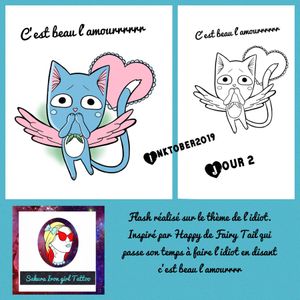 Tattoo Uploaded By Sakura Irongirltattoo Shop Voici Mon Flash Pour Le Jour 2 Du Jeu Inktober Sur Le Theme Idiot Le Chat Happy De Fairy Tail Sakurairongirltattoo Tattooflash