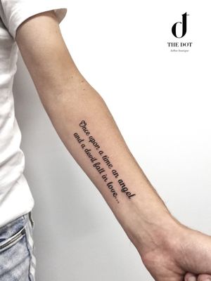 Fine and clean lettering tattoo!!#lovethedot #thedottattooboutique #missD #missDtattoos #missDtattoo #lettering #letteringtattoo #letteringtattoos #letteringinspiration #scriptattoo #Scripts #menstattoo #mentattoo #menwithtattoos #armtattoo #handtattoo #farytaletattoo #mentattoos #tattooedguys #tattooideas #tattooedmen #tattooed #tattooshop #black #blackink #neasmirni #neasmyrni #Athens #Greece #femaletattooartist #femaletattooer #femaletattooist 