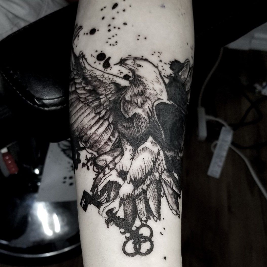 Tattoo uploaded by Noksi • Harpy eagle chest. #noksi #noksitattoo