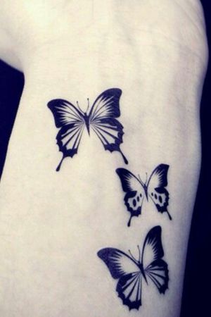 Butterfly Tattoo #Butterflies #blackAndWhite #wristtattoo 