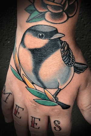 Done by Lex van der Burg@swallowink @balmtattoo_benelux #tat #tatt #tattoo #tattoos #tattooart #tattooartist #hand #handtattoo #realistic #realistictattoo #bird #birdtattoo #color #colortattoo #neotraditional #neotraditionaltattoo #blackandgrey #blackandgreytattoo #newschooltattoo #newschool #koolmees #koolmeestattoo  #inkee #inkedup #inklife #inklovers #art #bergenopzoom #netherlands