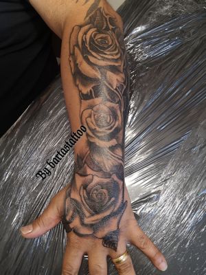 Tattoo uploaded by Bartastattoo • Forearm sleeve part2 man sleeve roses •  Tattoodo