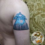 Did this bright color Mountains in Triangle with Pines trees and Indonesian Batik clouds motifs called AWAN MENDUNG for Carlos as Souvenir from Berlin. Thank you for trusting me doing this honor for you. . . . #tattooist #tattoo #tattoodesign #tattooartist #tattooart #berlintattoo #berlintattooist #berlintattooartist #kayontattooatelier #thicklinetattoo #triangletattoo #indonesiantattooartist #tattoer #tattoolovers #colortattoo #inked #berlin #batiktattoo #awanmendung #awanmendungtattoo #hendjerin #batik #colorfulltattoo #mountaintattoo #treestattoo #pinetreetattoo #indonesiantattoo #kreuzberg #wayang #brighttattoo