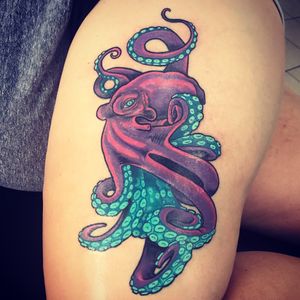 Octopus tattoo. One more session to go!