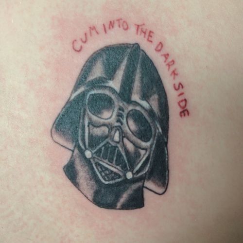 Darth Vader butt cheek tattoo