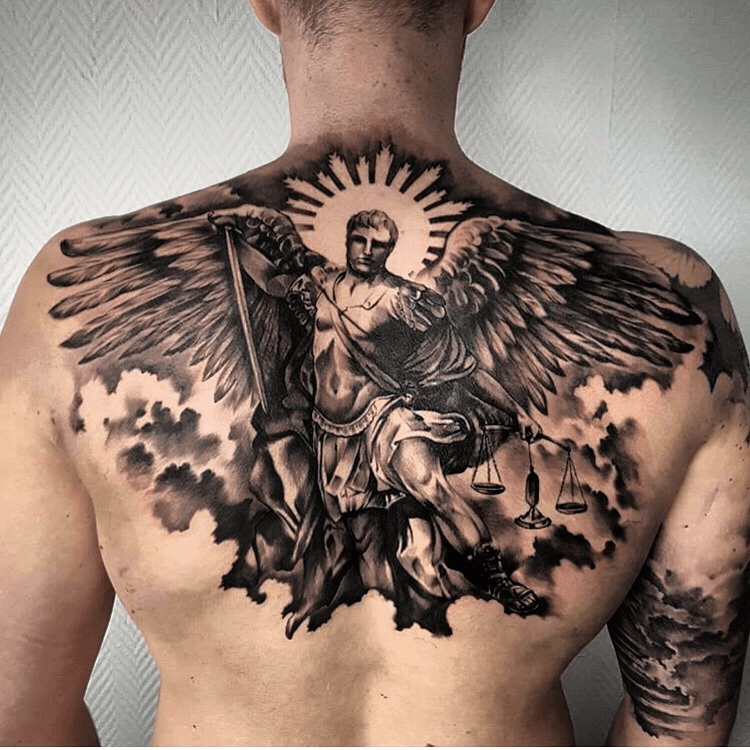 Top 73 Angel Tattoo Ideas 2021 Inspiration Guide  Angel tattoo men  Guardian angel tattoo Beautiful angel tattoos