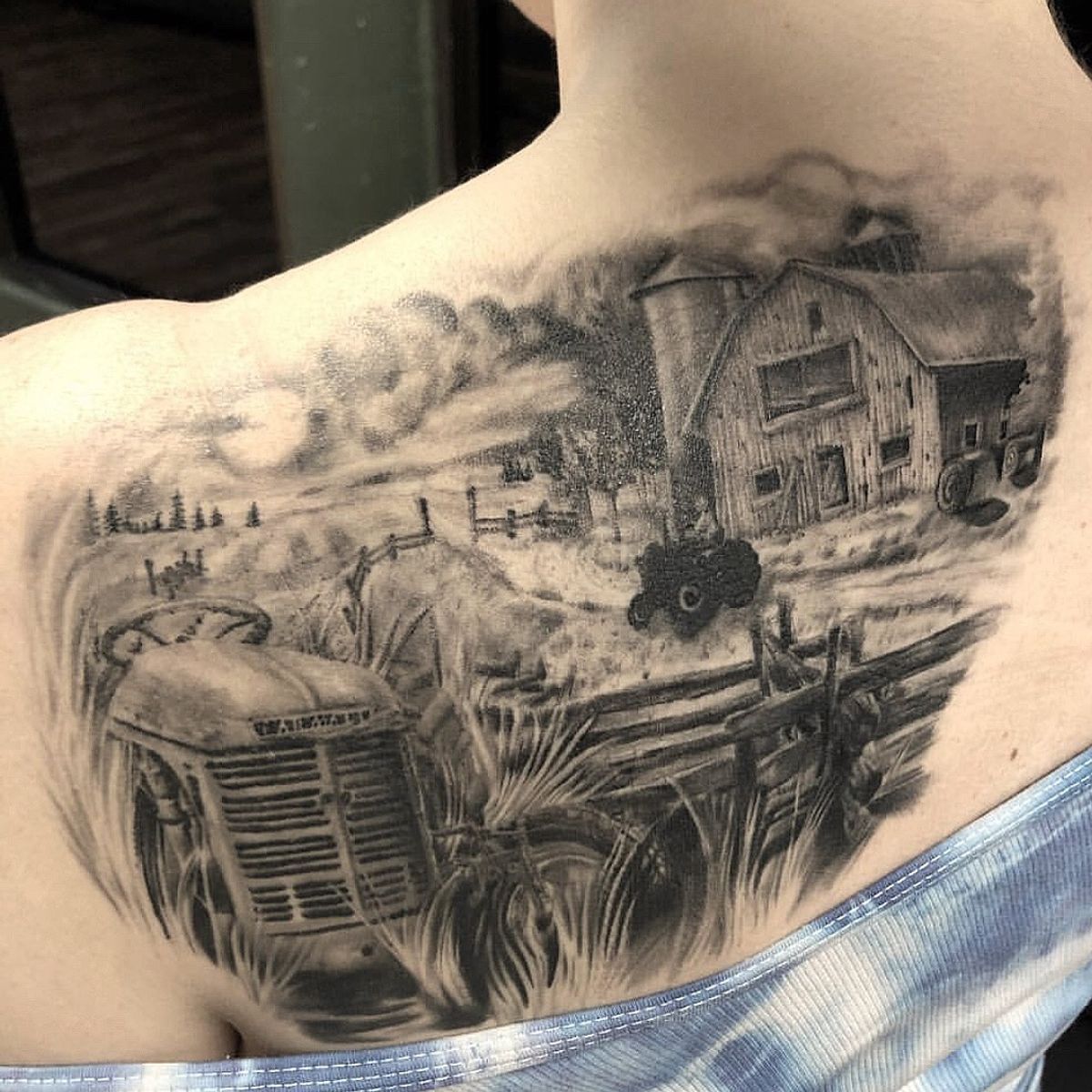 Tattoo uploaded by DerekLivez • Built this farm scene from scratch for ...