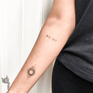 Number Tattoo by Kirstie Trew • KTREW Tattoo • Birmingham, UK 🇬🇧 #fineline #tattoo #numbertattoo #linework #birminghamuk