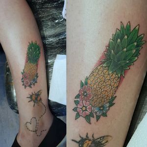 Traditional Style Pineapple Tattoo#Pineapple #PineappleTattoo #CuteTattoo #FunTattoo #FruitTattoo #Traditional #TraditionalTattoo #TraditionalStyle #Trad #TradTattoo #Quirky #QuirkyTattoo #Random