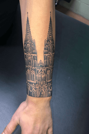 Cathedral sleeve tattoo