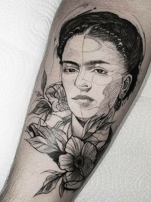 Frida Kahlo. @anagoncalves.tattoo