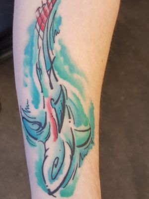 Healed shark water colour