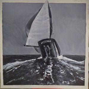 Sailship#sailship #canvas #interpretation #backandwhite  #1x1m #Acriliconcanvas 
