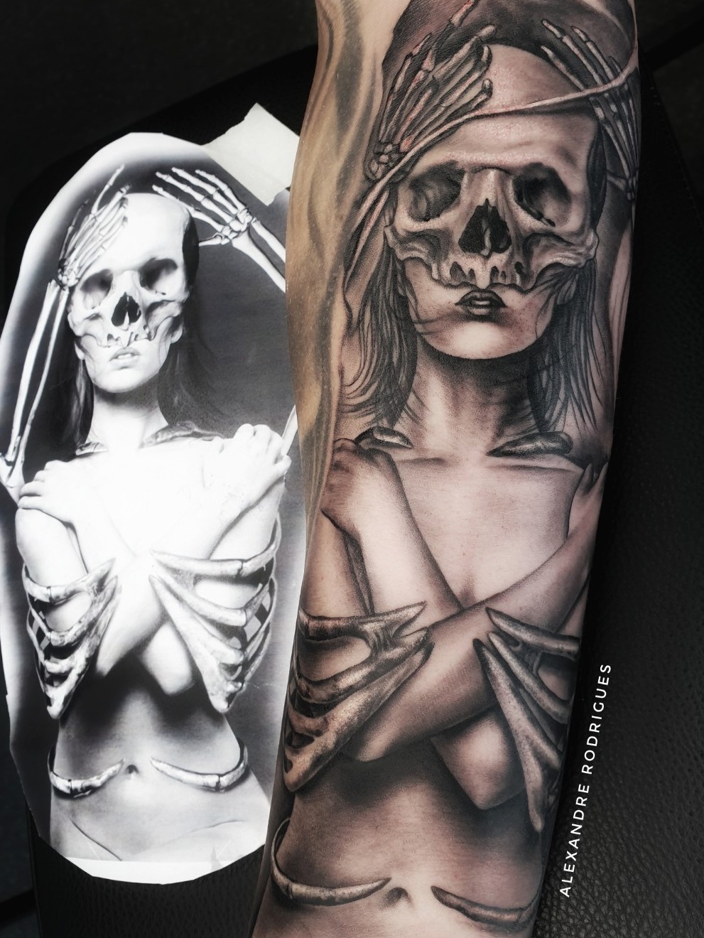 Skeleton Woman  Tattoo Abyss Montreal