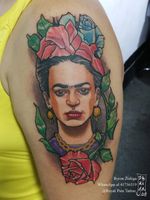 Frida Kahlo tattoo. #originalartwork #guatemala #byronzuñiga