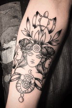Forearm piece of the Greek goddess Hecate with Minoan bee & interpretive olive branches.