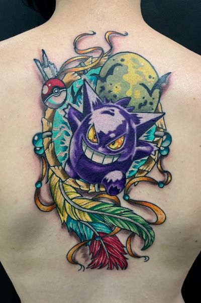 Tatuaje de Pokémon  Pokemon tattoo, Gengar tattoo, Tattoos for guys