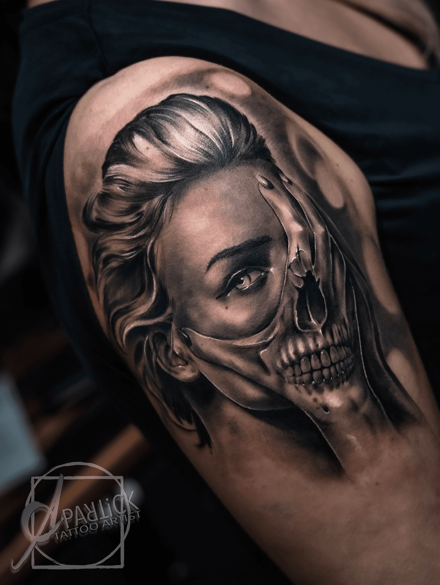 Second Life Marketplace  Corvus  Half Skull Face Tattoo EvoXNormal