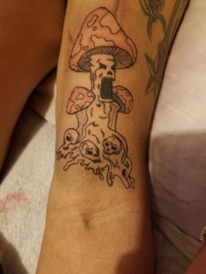 Mushrooms on Tyler's arm