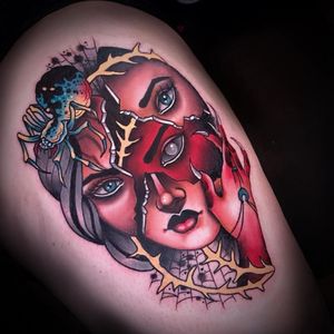 Amazing new traditional piece made my @stacyvl resident artist of High Fever Tattoo Oslo. More info www.highfevertattoo.no