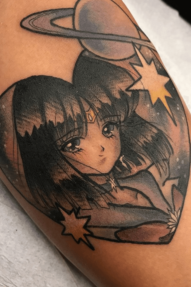 Anime Tattoo on Instagram  Sailor Saturn XIII    tattoo tatuaje  tatuagem anime manga animetattoo otakutattoo mangatattoo sailormoon  sailorsaturn