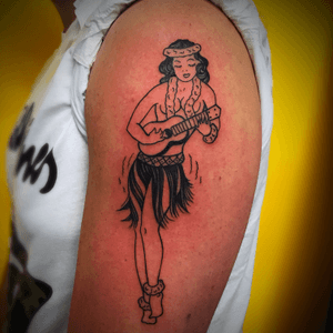 Hula Girl Sailor Jerry Inspired