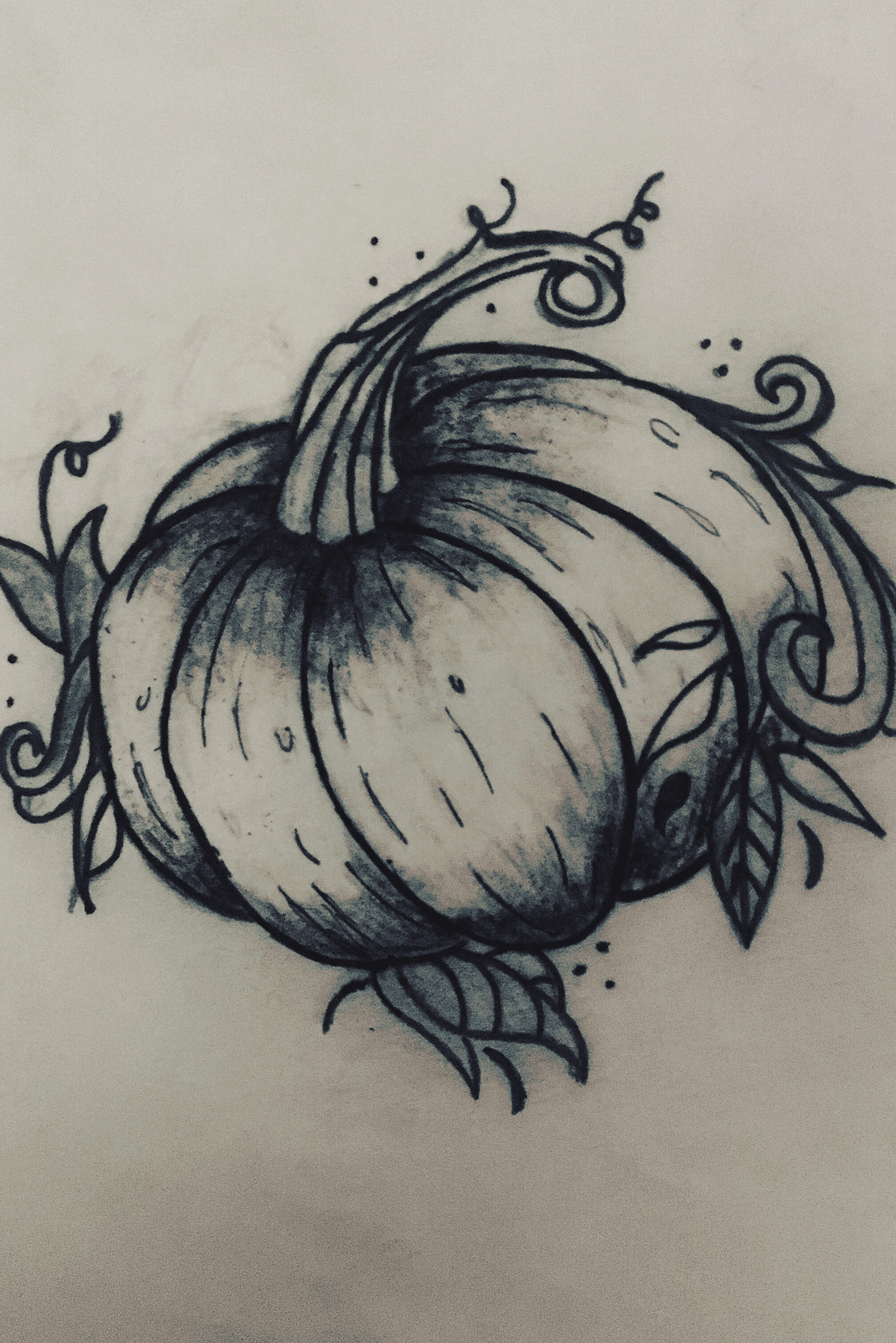 Black and white illustration of a pumpkin Autumn illustration for  HalloweenAn idea for a logo fashion illustrations magazines printing on  clothes advertising coloring books tattoo sketch or me 6997757 Vector  Art at
